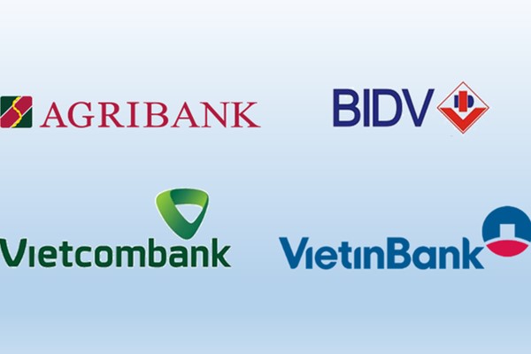 Big 4 ngân hàng bao gồm BIDV, Agribank, Vietcombank và Vietinbank. (Ảnh: Internet)