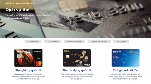 Hướng dẫn cách đăng ký mở thẻ tín dụng BIDV online 1